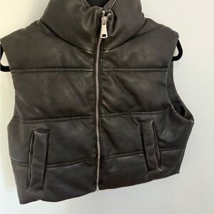 Zara Charcoal Puffer Vest